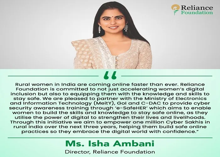 Isha Ambani Creates Cyber Sakhi